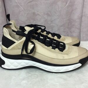 Chanel women’s Beige and Black Sneakers